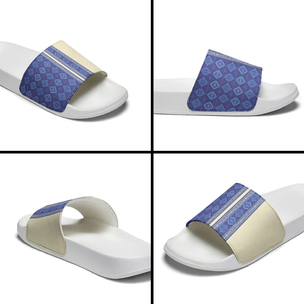 Mabuhay Philippines Festival Slide Sandals Yakan Modern Filipiniana Inspired