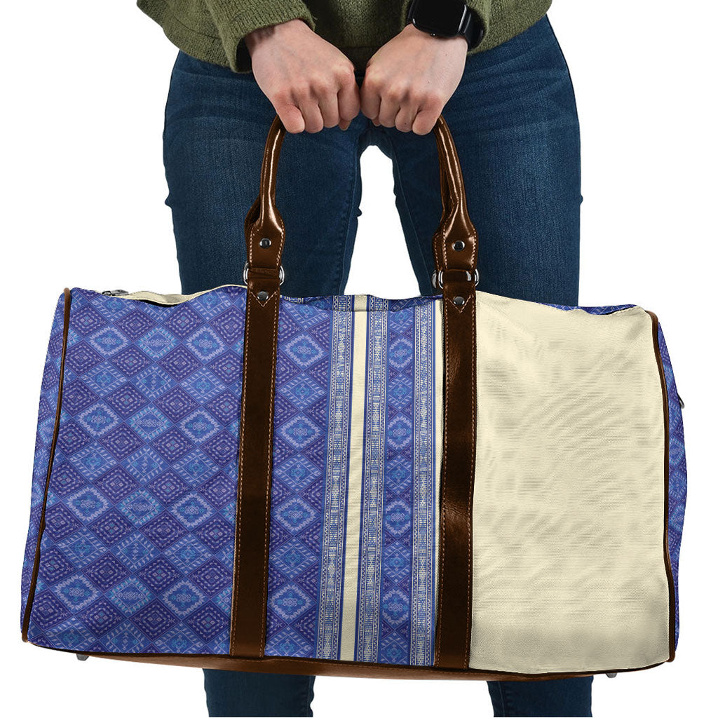 Mabuhay Philippines Festival Travel Bag Yakan Modern Filipiniana Inspired LT14 Blue - Polynesian Pride