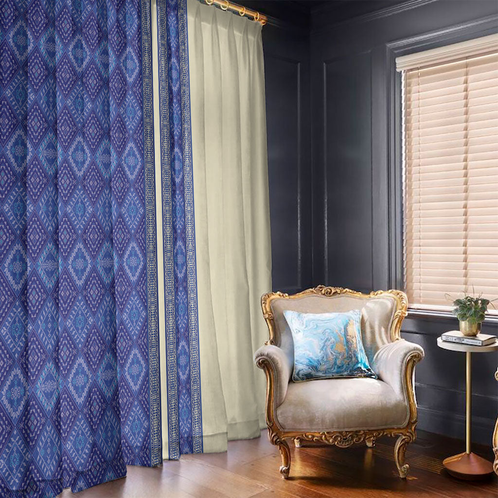 Mabuhay Philippines Festival Window Curtain Yakan Modern Filipiniana Inspired