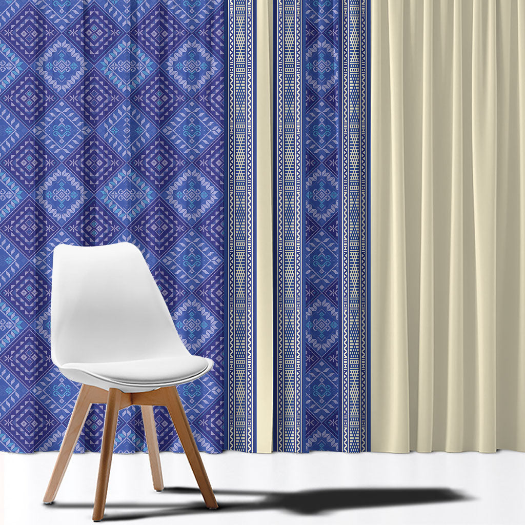 Mabuhay Philippines Festival Window Curtain Yakan Modern Filipiniana Inspired