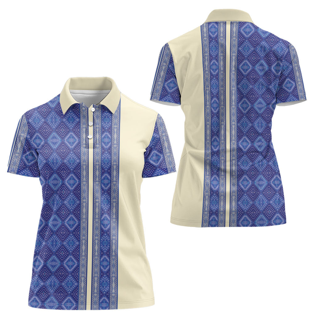 Mabuhay Philippines Festival Women Polo Shirt Yakan Modern Filipiniana Inspired