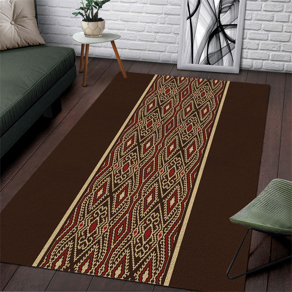 Mabuhay Philippines Festival Area Rug Tnalak Modern Filipiniana Inspired LT14 Brown - Polynesian Pride