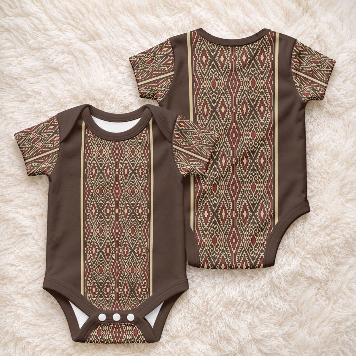 Mabuhay Philippines Festival Baby Onesie Tnalak Modern Filipiniana Inspired