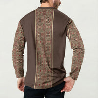 Mabuhay Philippines Festival Button Sweatshirt Tnalak Modern Filipiniana Inspired