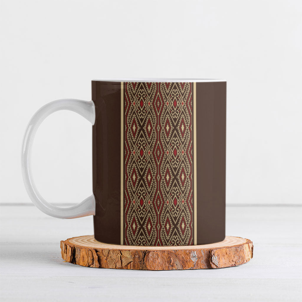 Mabuhay Philippines Festival Ceramic Mug Tnalak Modern Filipiniana Inspired