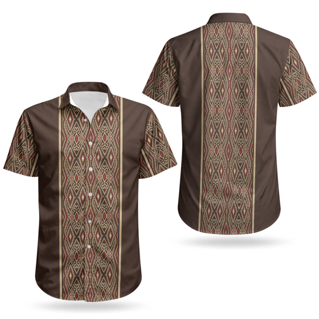 Mabuhay Philippines Festival Couples Matching Summer Maxi Dress and Hawaiian Shirt Tnalak Modern Filipiniana Inspired