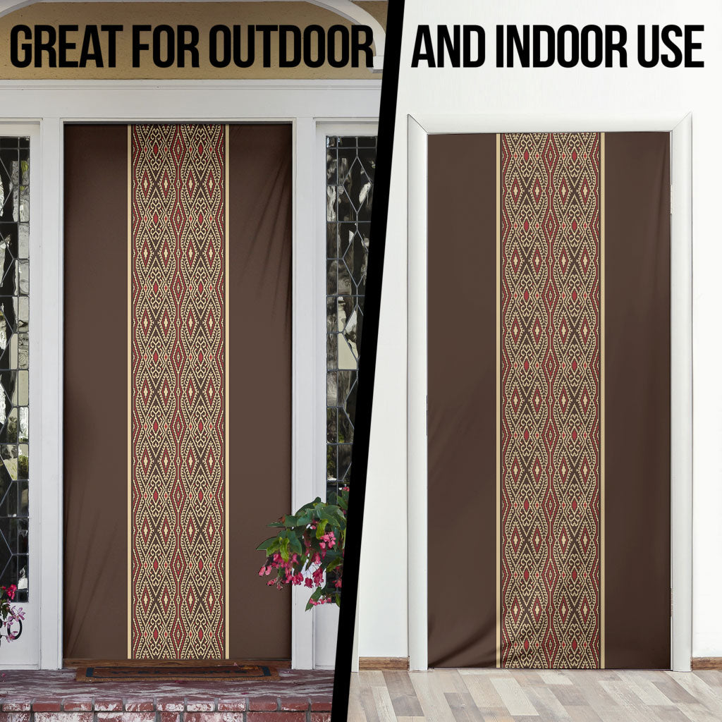 Mabuhay Philippines Festival Door Cover Tnalak Modern Filipiniana Inspired