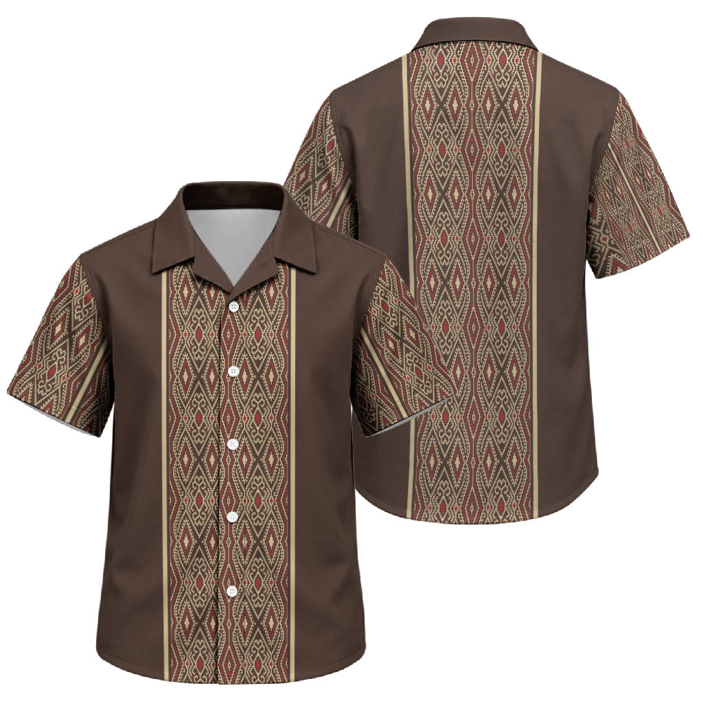 Mabuhay Philippines Festival Family Matching Mermaid Dress and Hawaiian Shirt Tnalak Modern Filipiniana Inspired