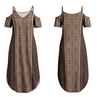 Mabuhay Philippines Festival Family Matching Summer Maxi Dress and Hawaiian Shirt Tnalak Modern Filipiniana Inspired