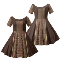 Mabuhay Philippines Festival Family Matching Summer Maxi Dress and Hawaiian Shirt Tnalak Modern Filipiniana Inspired