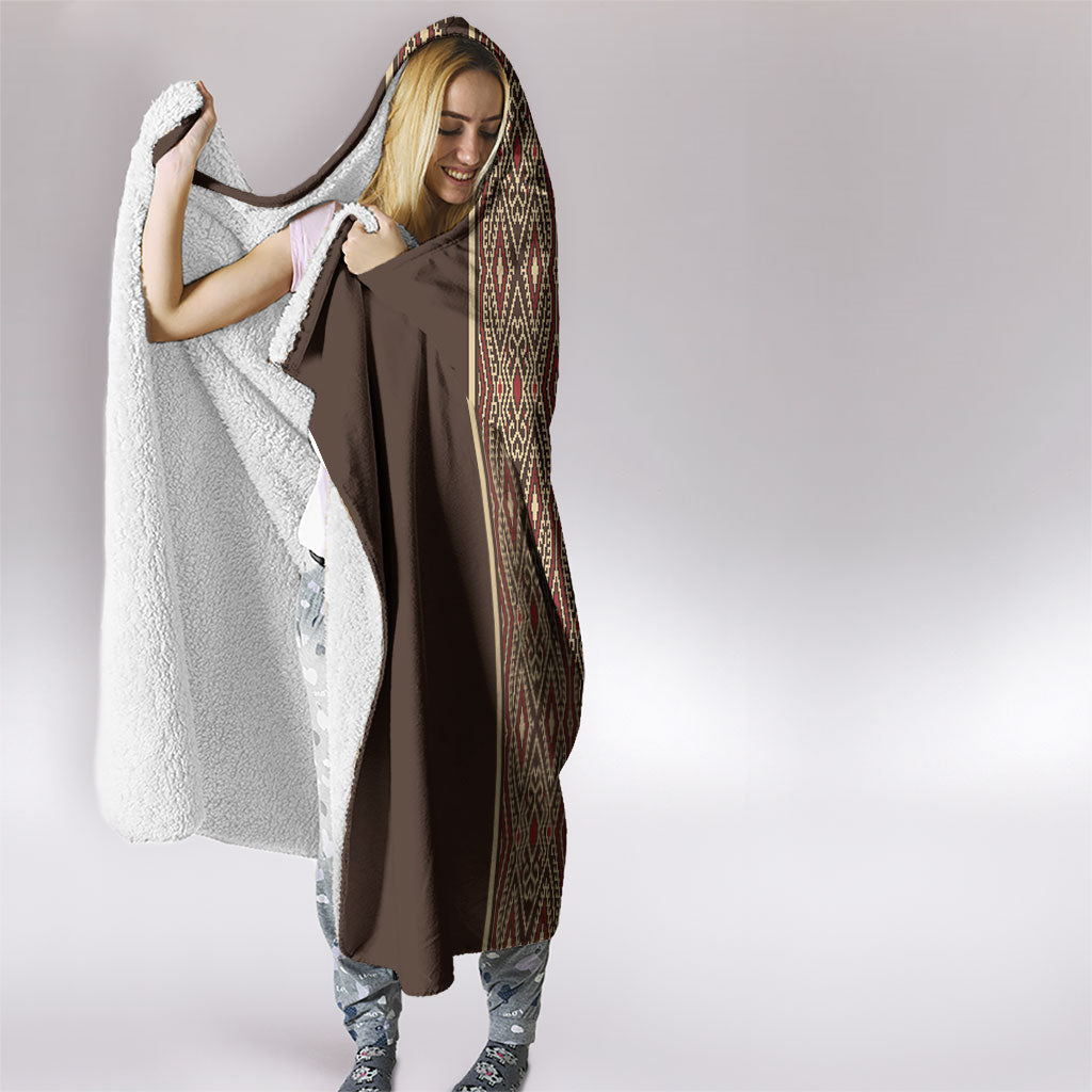 Mabuhay Philippines Festival Hooded Blanket Tnalak Modern Filipiniana Inspired
