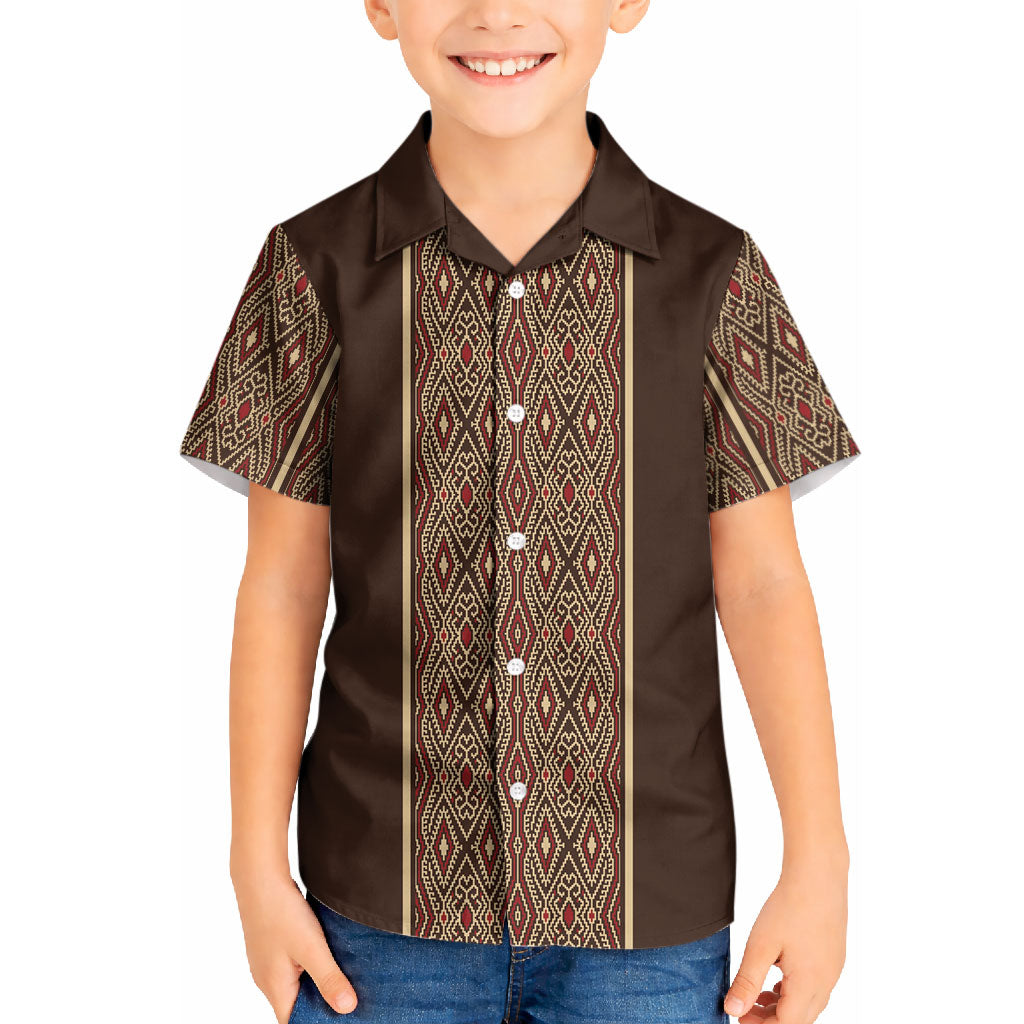 Mabuhay Philippines Festival Kid Hawaiian Shirt Tnalak Modern Filipiniana Inspired
