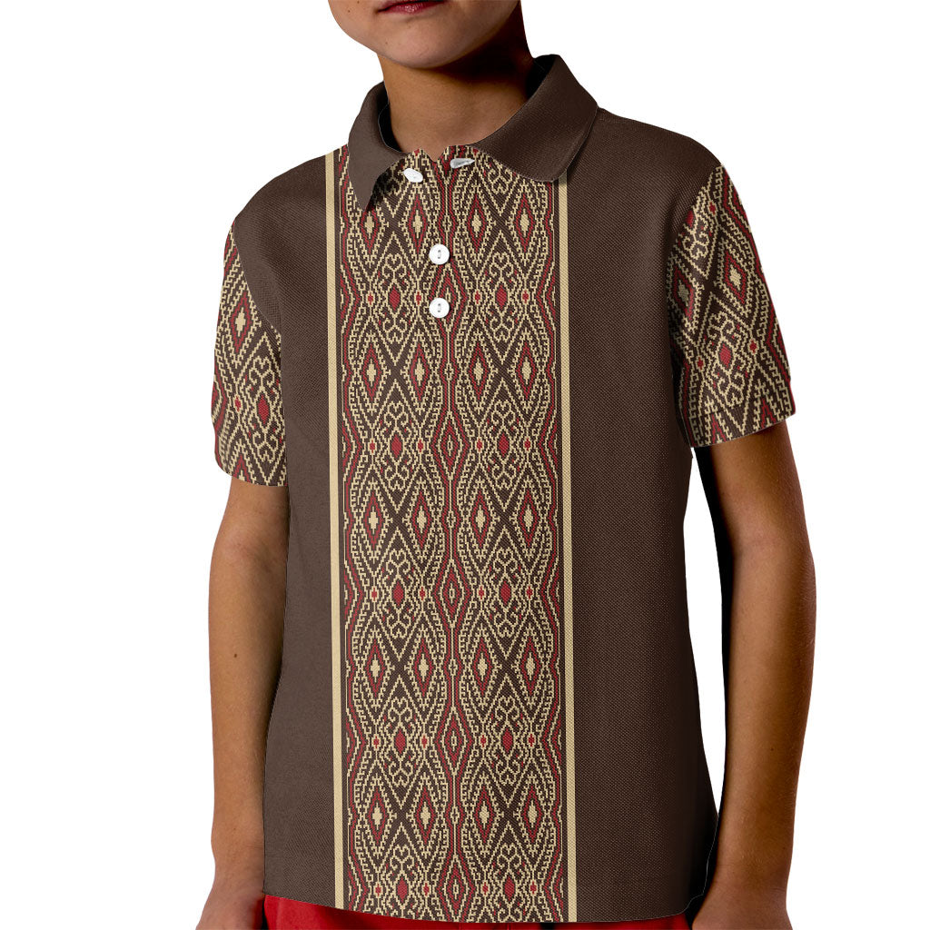 Mabuhay Philippines Festival Kid Polo Shirt Tnalak Modern Filipiniana Inspired