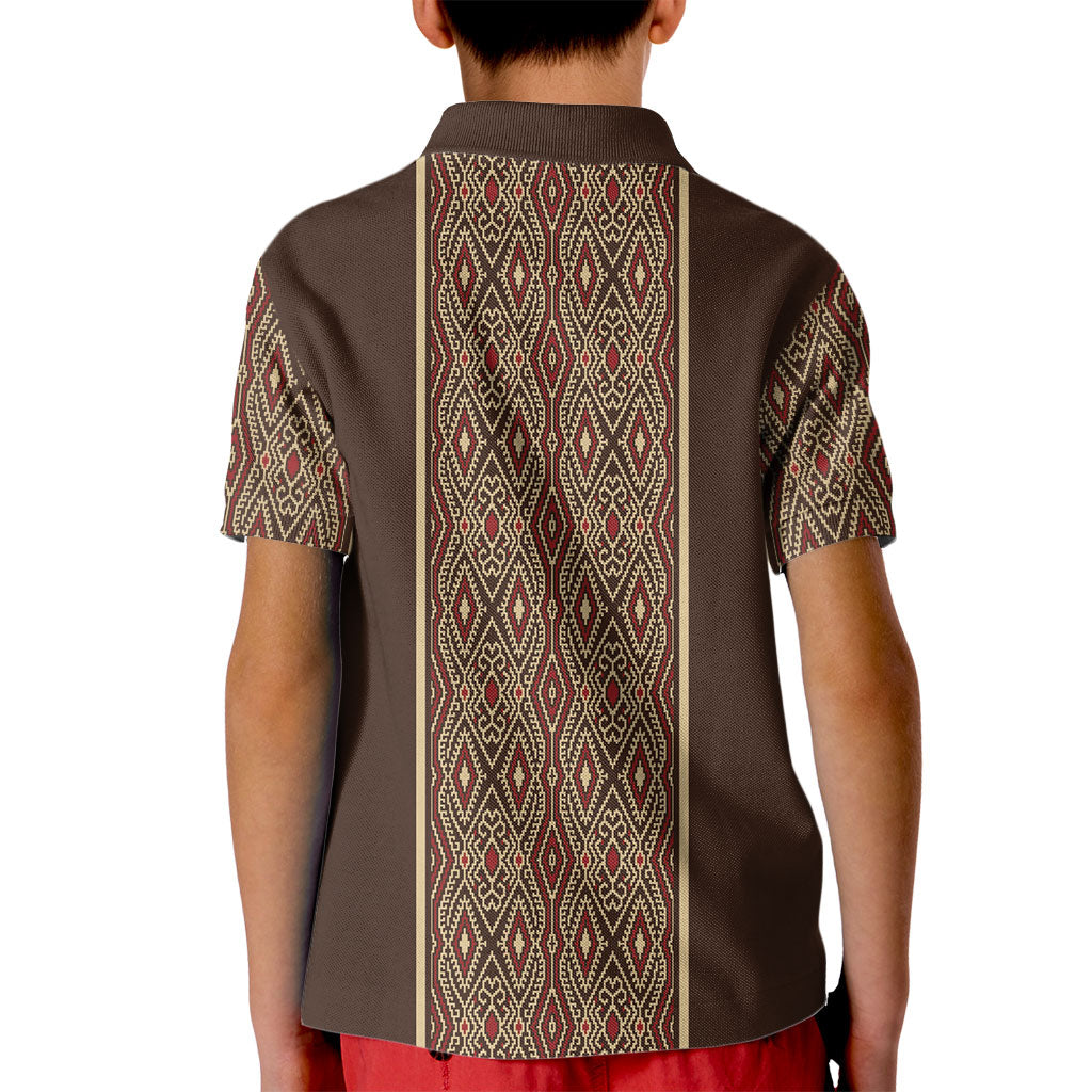 Mabuhay Philippines Festival Kid Polo Shirt Tnalak Modern Filipiniana Inspired