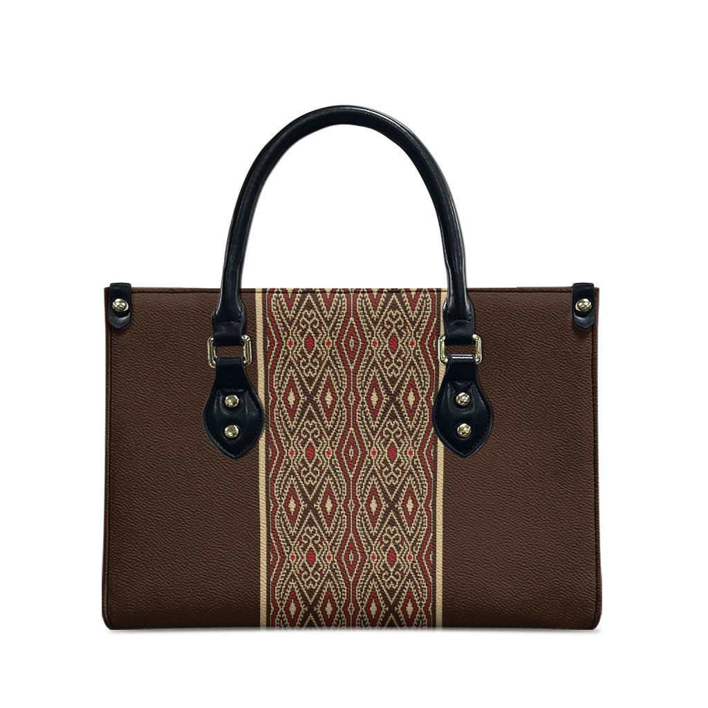 Mabuhay Philippines Festival Leather Bag Tnalak Modern Filipiniana Inspired