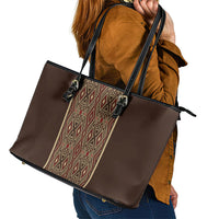 Mabuhay Philippines Festival Leather Tote Bag Tnalak Modern Filipiniana Inspired