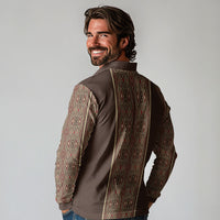 Mabuhay Philippines Festival Long Sleeve Polo Shirt Tnalak Modern Filipiniana Inspired