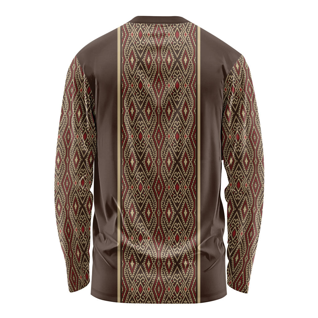 Mabuhay Philippines Festival Long Sleeve Shirt Tnalak Modern Filipiniana Inspired