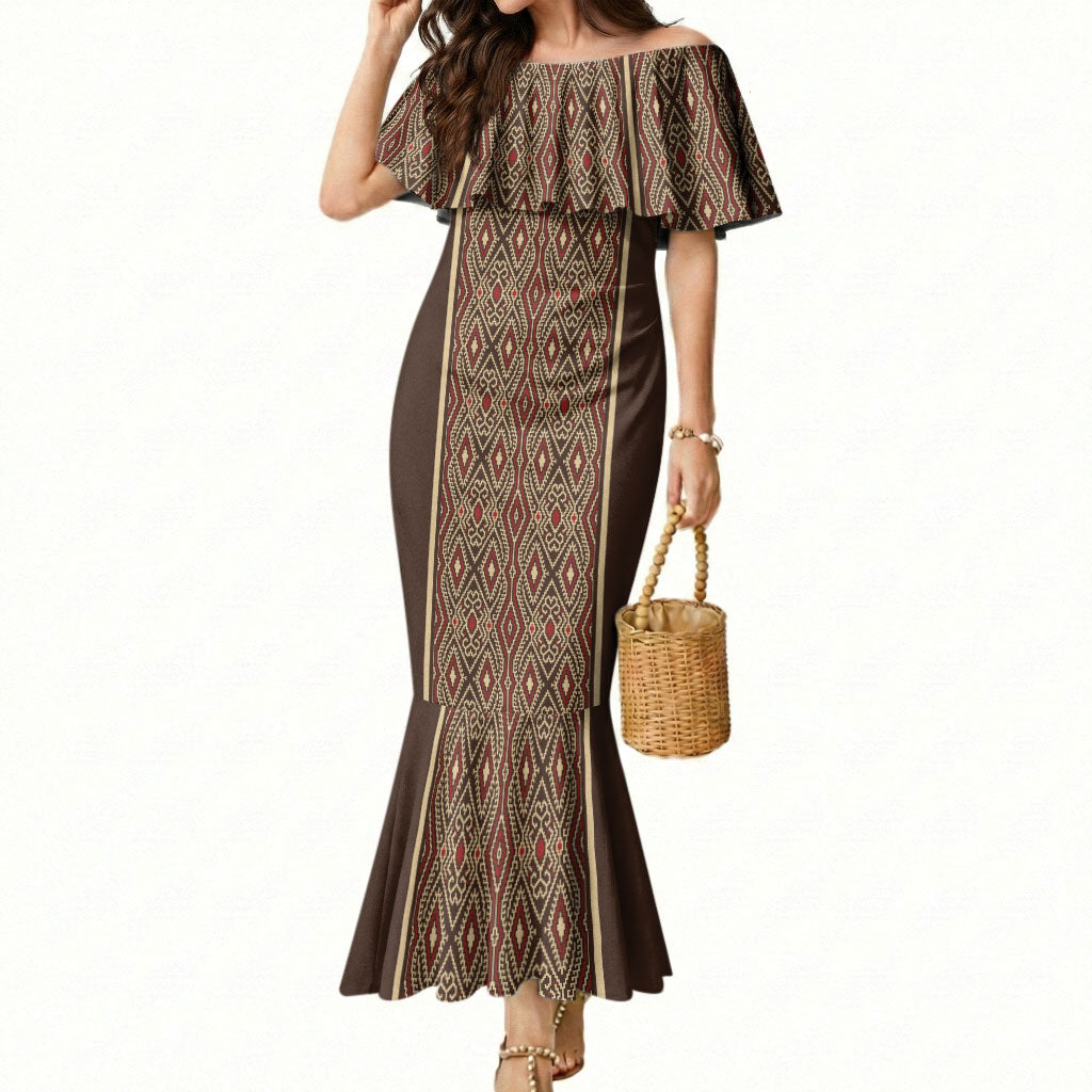 Mabuhay Philippines Festival Mermaid Dress Tnalak Modern Filipiniana Inspired