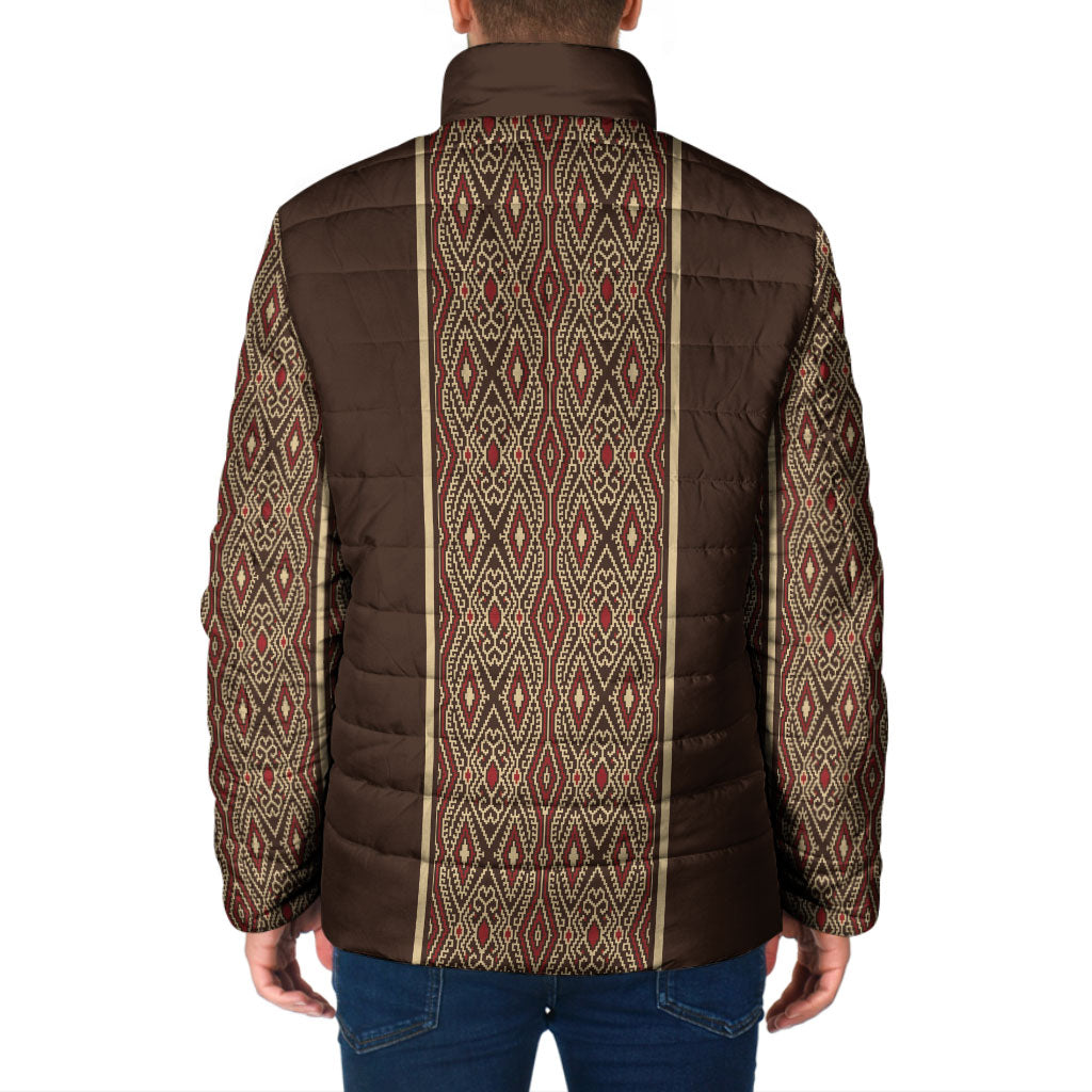 Mabuhay Philippines Festival Padded Jacket Tnalak Modern Filipiniana Inspired