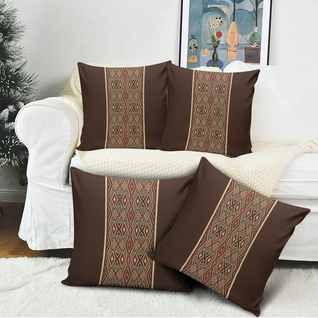 Mabuhay Philippines Festival Pillow Cover Tnalak Modern Filipiniana Inspired