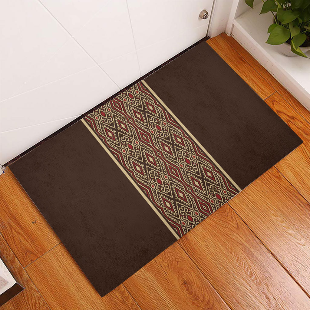 Mabuhay Philippines Festival Rubber Doormat Tnalak Modern Filipiniana Inspired