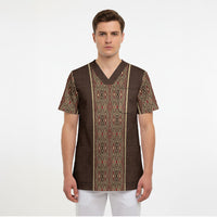 Mabuhay Philippines Festival Scrub Top Tnalak Modern Filipiniana Inspired