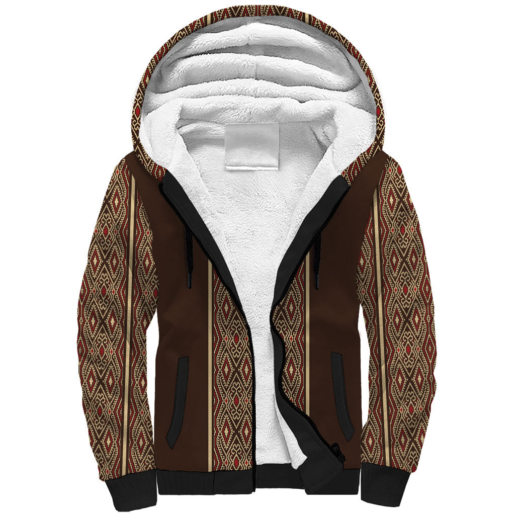 Mabuhay Philippines Festival Sherpa Hoodie Tnalak Modern Filipiniana Inspired