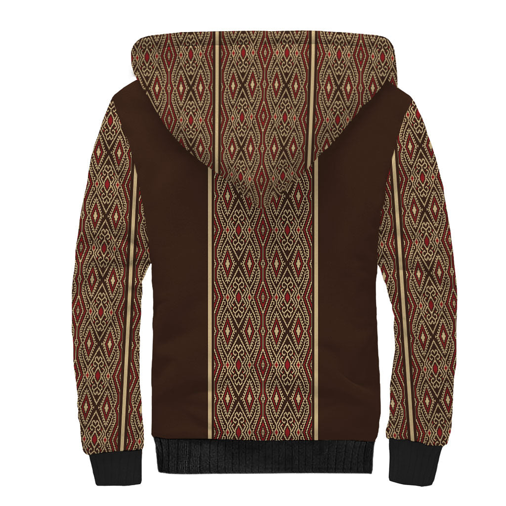 Mabuhay Philippines Festival Sherpa Hoodie Tnalak Modern Filipiniana Inspired