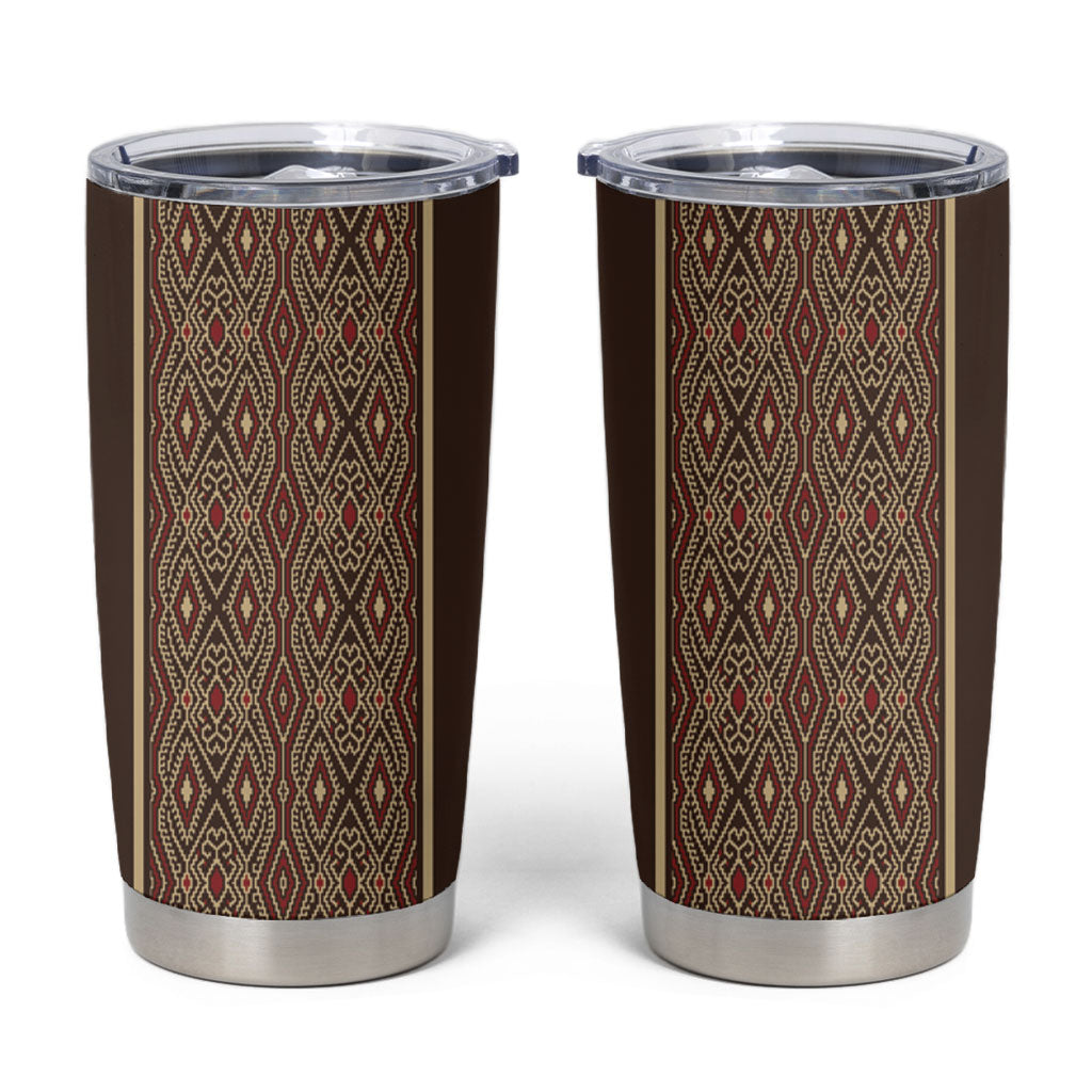 Mabuhay Philippines Festival Tumbler Cup Tnalak Modern Filipiniana Inspired