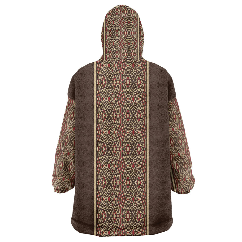 Mabuhay Philippines Festival Wearable Blanket Hoodie Tnalak Modern Filipiniana Inspired