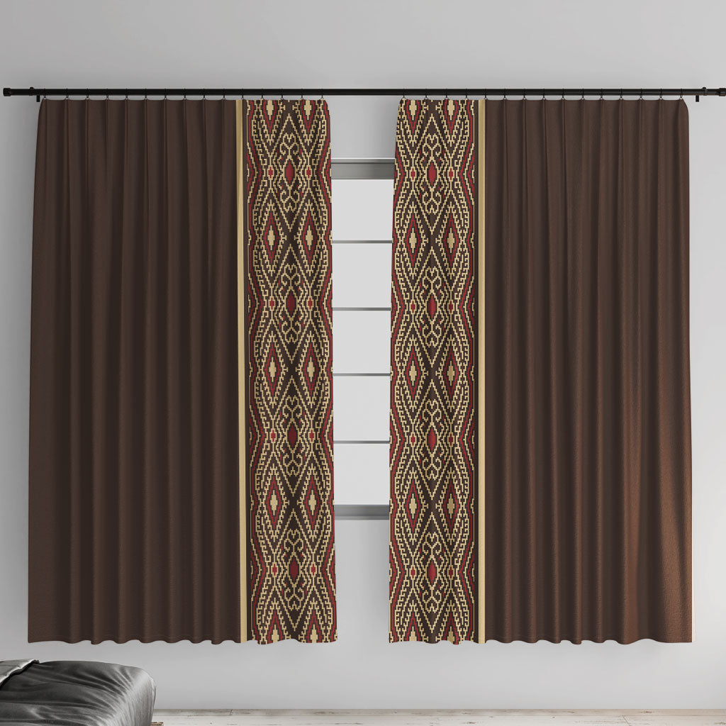 Mabuhay Philippines Festival Window Curtain Tnalak Modern Filipiniana Inspired