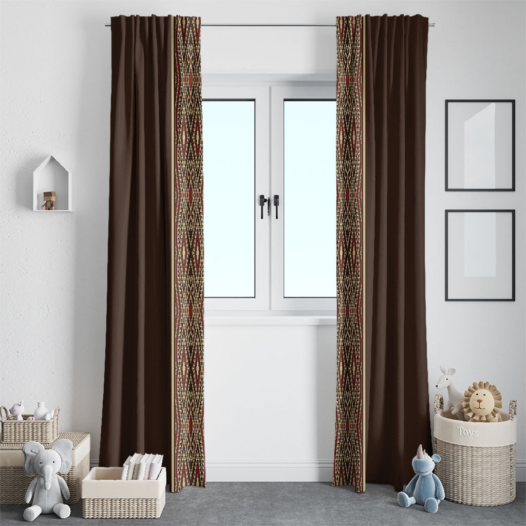 Mabuhay Philippines Festival Window Curtain Tnalak Modern Filipiniana Inspired