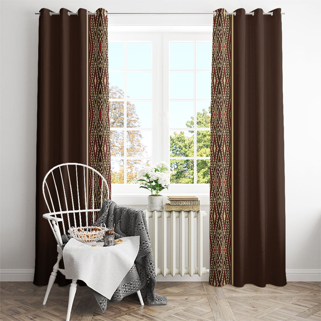 Mabuhay Philippines Festival Window Curtain Tnalak Modern Filipiniana Inspired