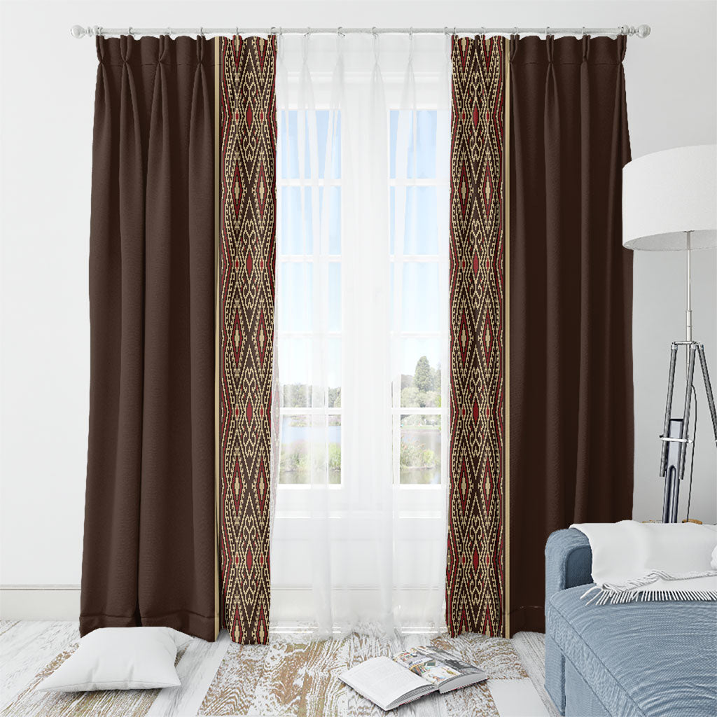 Mabuhay Philippines Festival Window Curtain Tnalak Modern Filipiniana Inspired