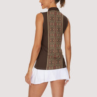 Mabuhay Philippines Festival Women Sleeveless Polo Shirt Tnalak Modern Filipiniana Inspired