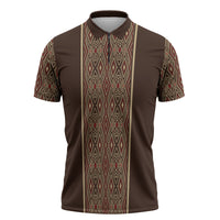 Mabuhay Philippines Festival Zipper Polo Shirt Tnalak Modern Filipiniana Inspired