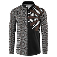 Mabuhay Philippines Festival Button Sweatshirt Araw Tnalak Modern Filipiniana Inspired