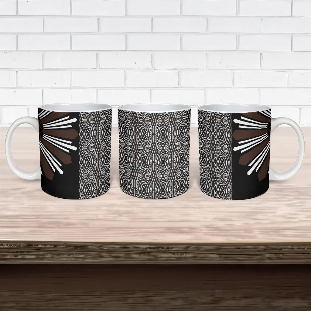 Mabuhay Philippines Festival Ceramic Mug Araw Tnalak Modern Filipiniana Inspired
