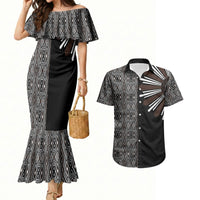 Mabuhay Philippines Festival Couples Matching Mermaid Dress and Hawaiian Shirt Araw Tnalak Modern Filipiniana Inspired