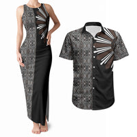 Mabuhay Philippines Festival Couples Matching Tank Maxi Dress and Hawaiian Shirt Araw Tnalak Modern Filipiniana Inspired