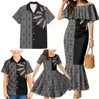 Mabuhay Philippines Festival Family Matching Mermaid Dress and Hawaiian Shirt Araw Tnalak Modern Filipiniana Inspired
