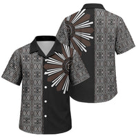 Mabuhay Philippines Festival Family Matching Off The Shoulder Long Sleeve Dress and Hawaiian Shirt Araw Tnalak Modern Filipiniana Inspired