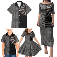 Mabuhay Philippines Festival Family Matching Puletasi and Hawaiian Shirt Araw Tnalak Modern Filipiniana Inspired