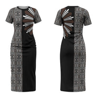 Mabuhay Philippines Festival Family Matching Short Sleeve Bodycon Dress and Hawaiian Shirt Araw Tnalak Modern Filipiniana Inspired