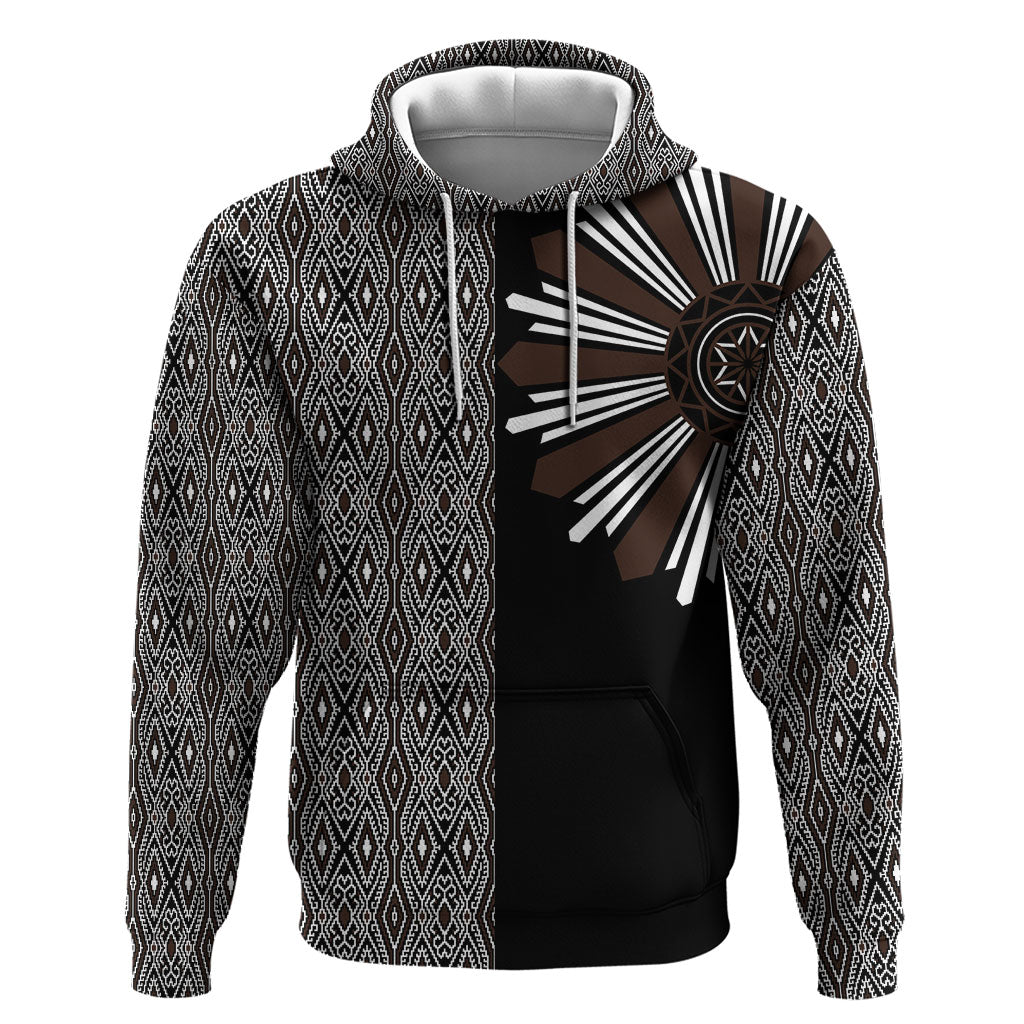 Mabuhay Philippines Festival Hoodie Araw Tnalak Modern Filipiniana Inspired LT14 Pullover Hoodie Black - Polynesian Pride