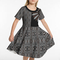 Mabuhay Philippines Festival Kid Short Sleeve Dress Araw Tnalak Modern Filipiniana Inspired