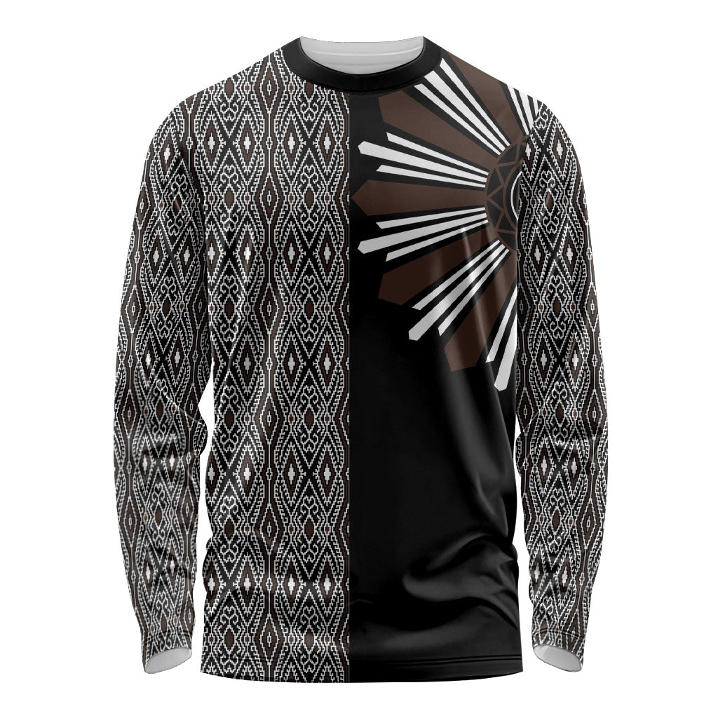 Mabuhay Philippines Festival Long Sleeve Shirt Araw Tnalak Modern Filipiniana Inspired