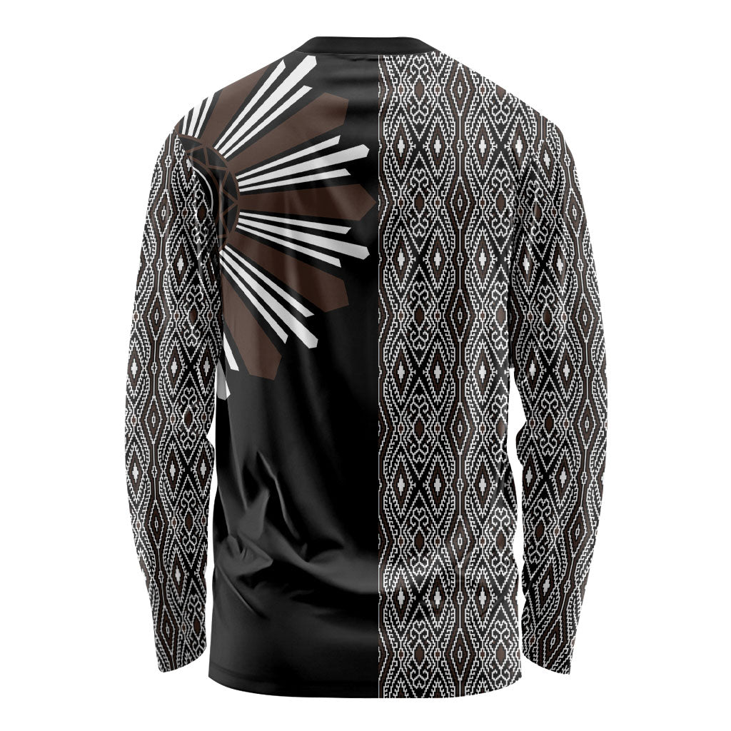 Mabuhay Philippines Festival Long Sleeve Shirt Araw Tnalak Modern Filipiniana Inspired