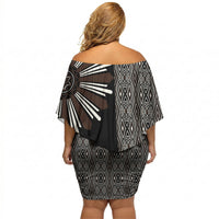 Mabuhay Philippines Festival Off Shoulder Short Dress Araw Tnalak Modern Filipiniana Inspired